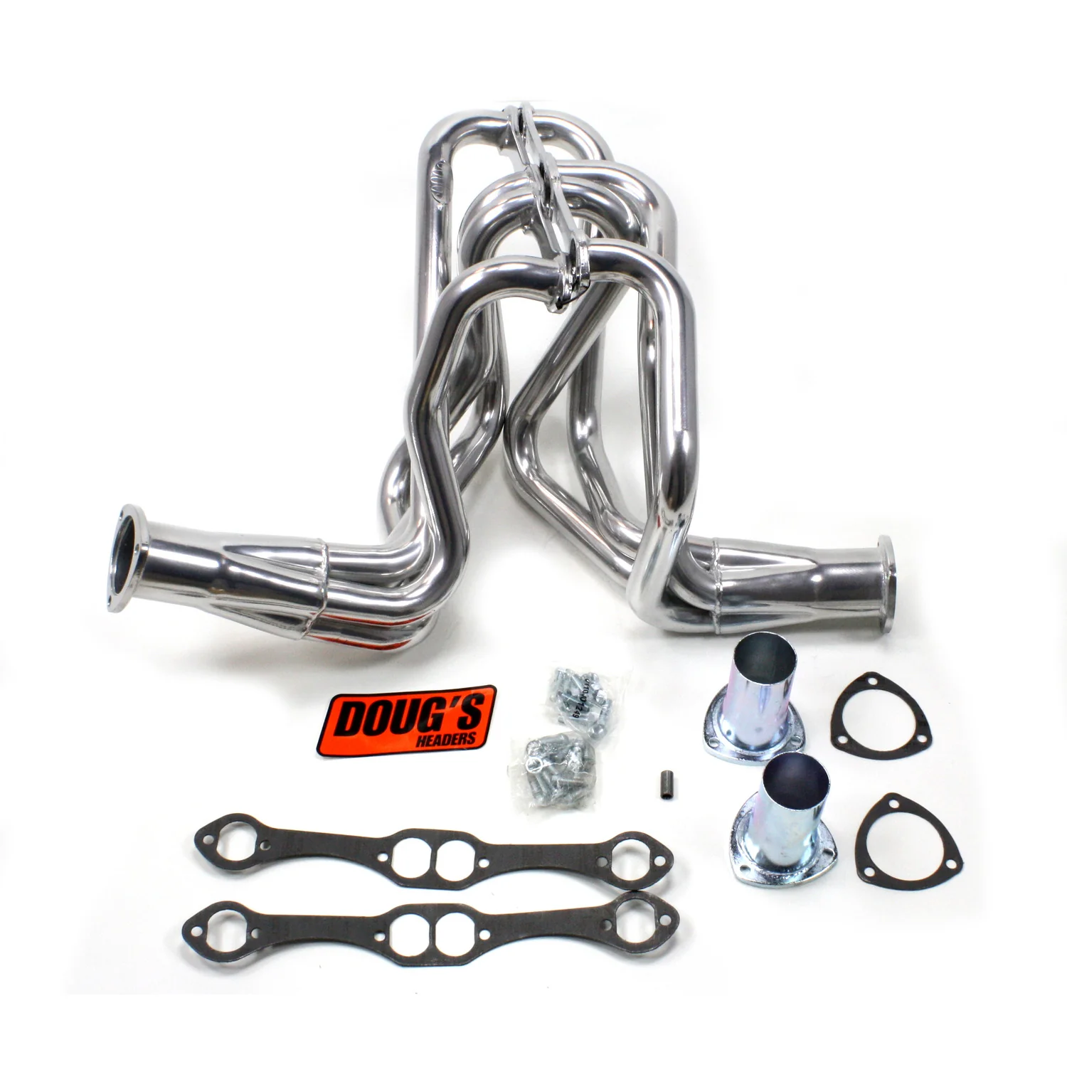 1958-64 Chevy Passenger Car/Wagon Small Block 1 5/8" 4-Tube Full Length Header with Metallic Ceramic Coating