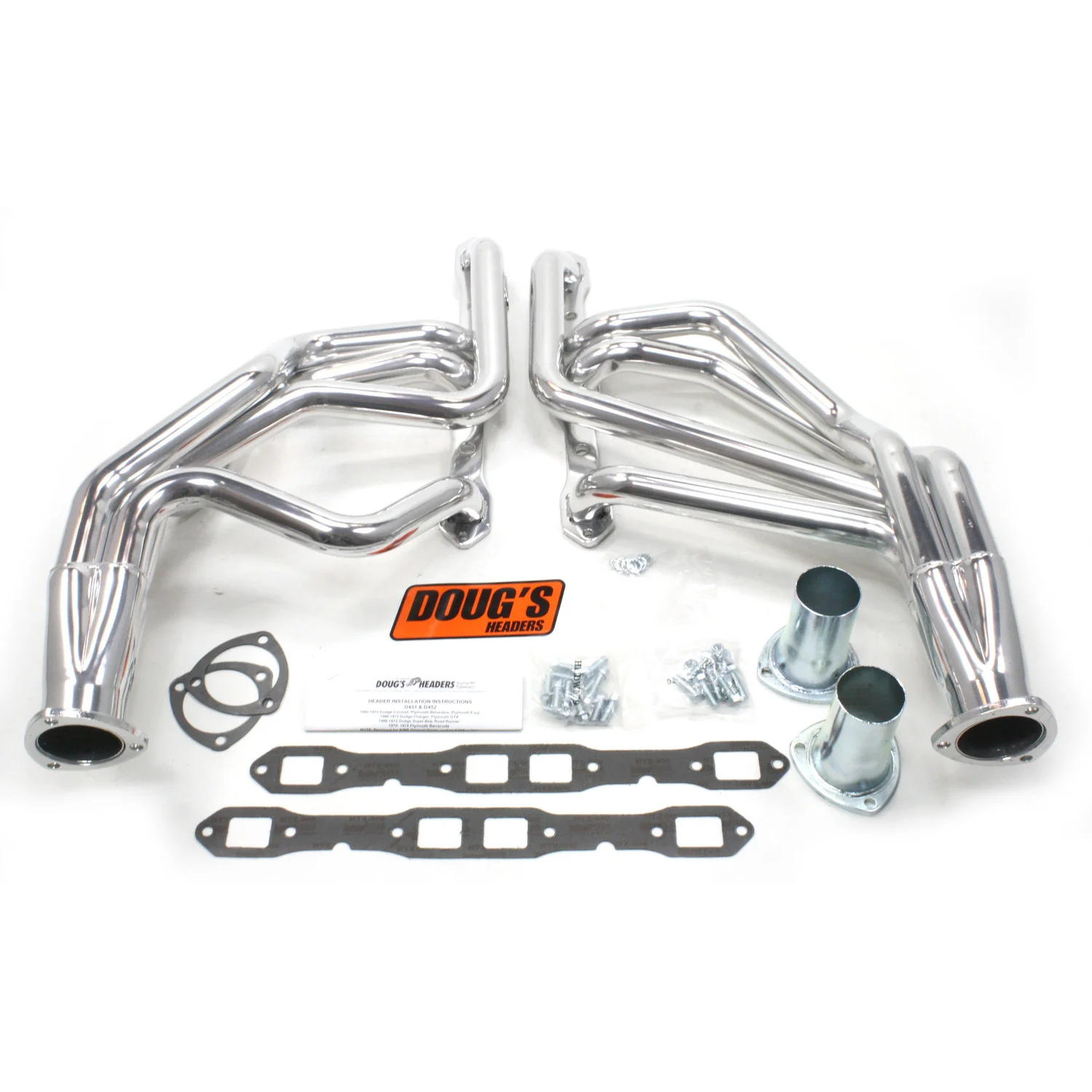 1962-72 Mopar B Body Big Block 1 3/4" 4-Tube Full Length Header with Metallic Ceramic Coating