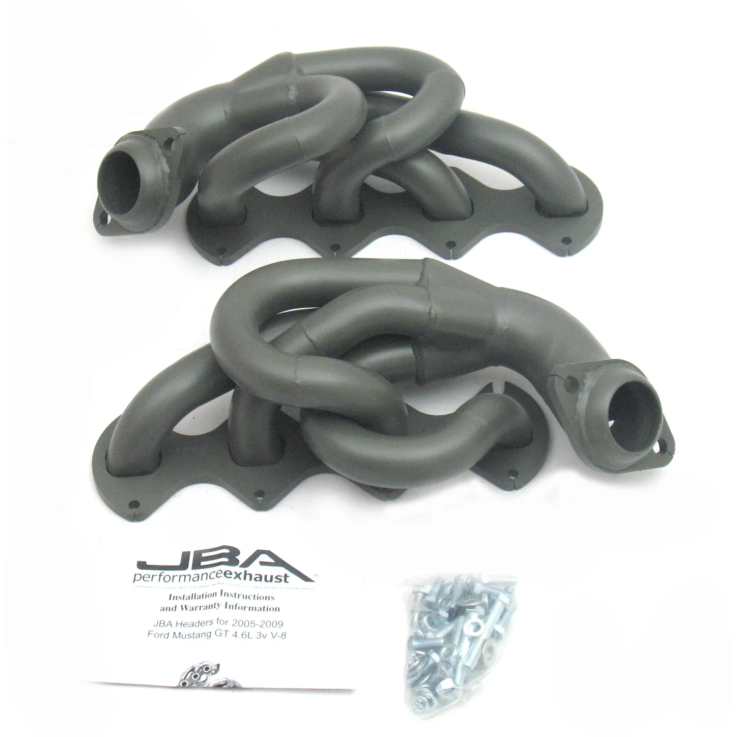 2005-10 Mustang 4.6L 3 Valve 1 5/8" Stainless Steel Shorty Header with Titanium Ceramic Coating