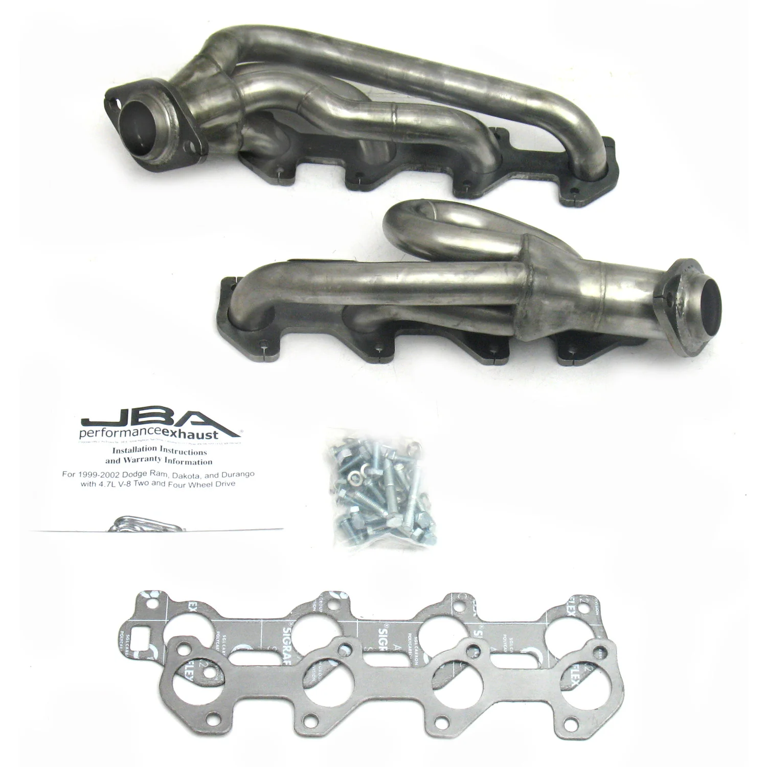 2002-03 Dodge Ram 4.7L 1 1/2" Stainless Steel Shorty Header