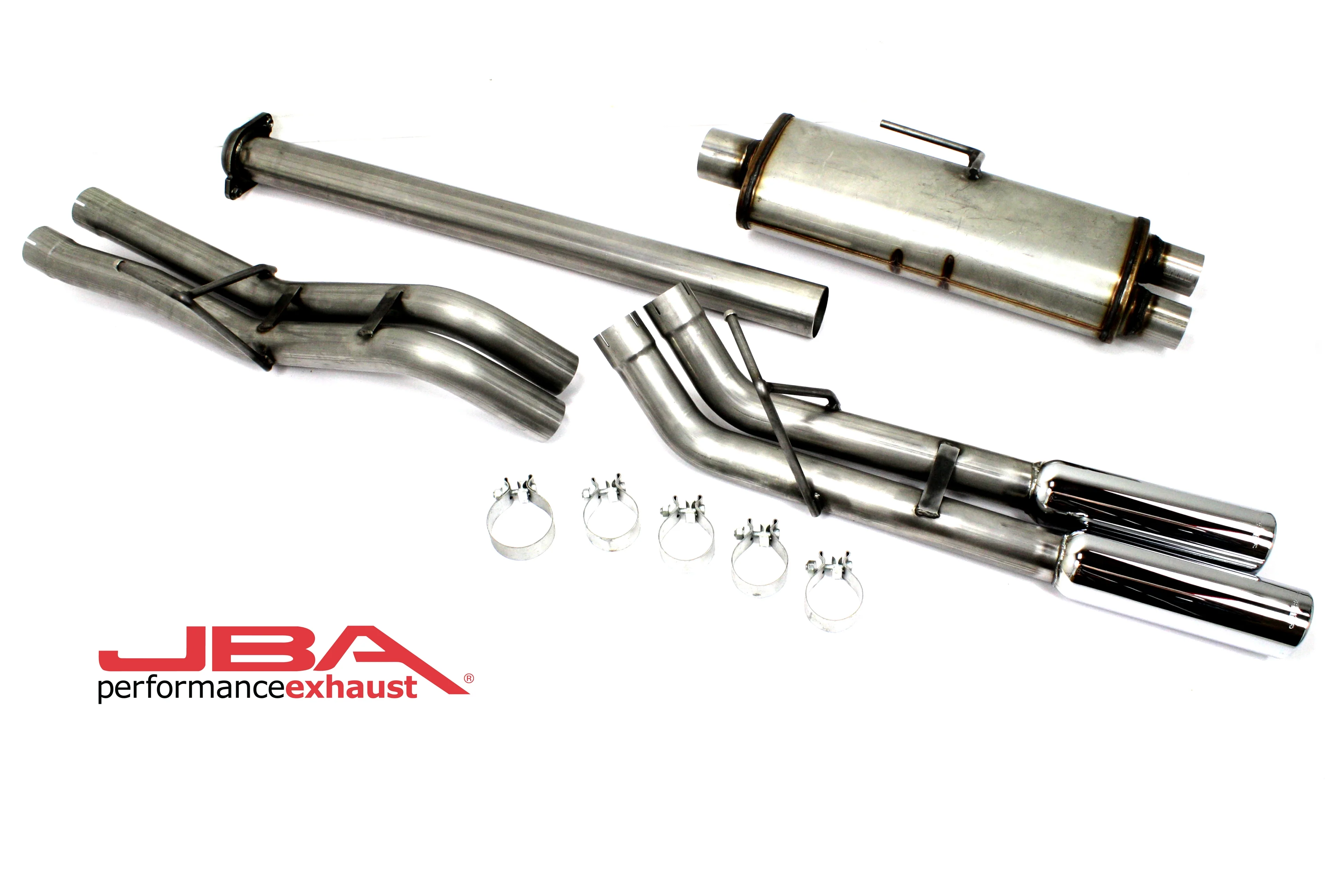 2015-18 Ford F-150 2.7L/3.5L/5.0L including ECO Super Crew 3" Stainless Steel Exhaust System with Dual 3.5" Stainless Steel Slash Cut Rolled Tips Behind Right Rear Tire