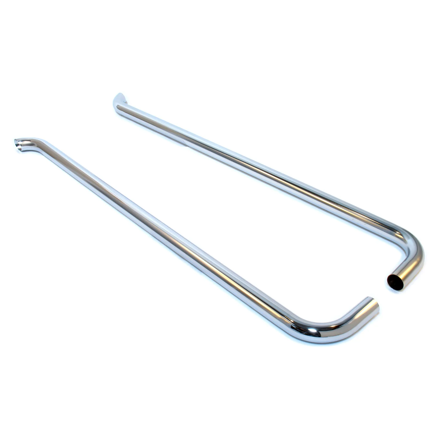 Patriot Exhaust H1280 Low-Line 2"x80" Lake Pipe Slant Style Chrome