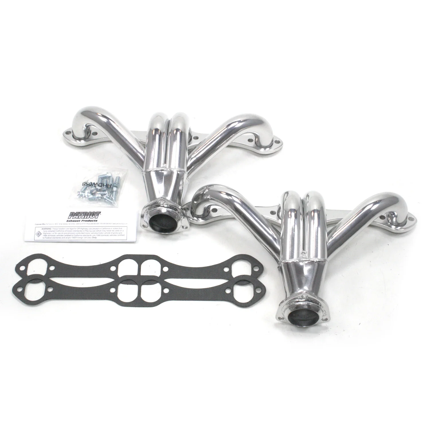 Patriot Exhaust H8019-1 1 5/8" Tight Tuck Header Street Rod Chevrolet Small Block Chevrolet Metallic Ceramic Coating