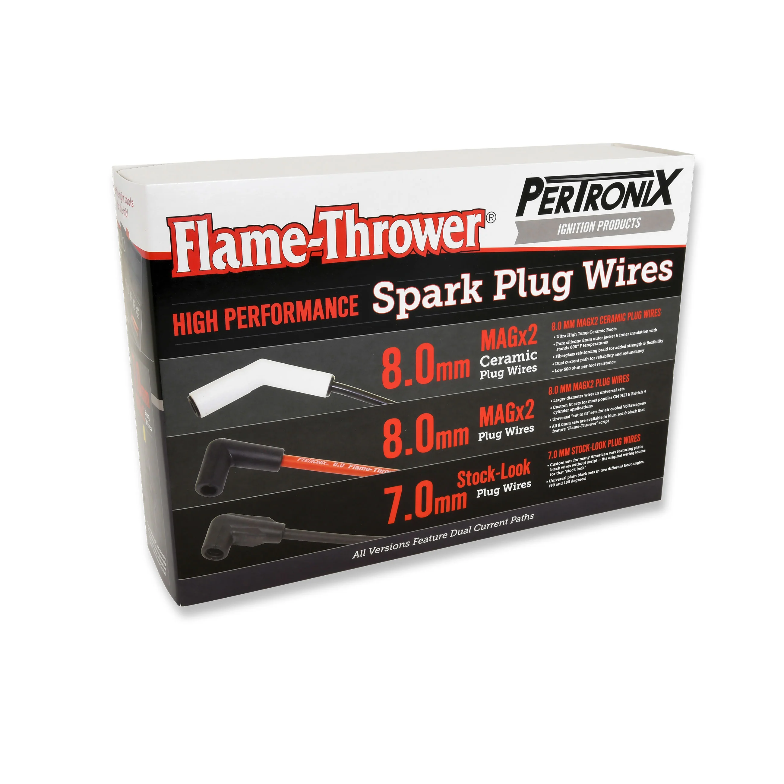 PerTronix 804309 Flame-Thrower Spark Plug Wires 4 cyl 8mm Austin/MG Blue - Image 2