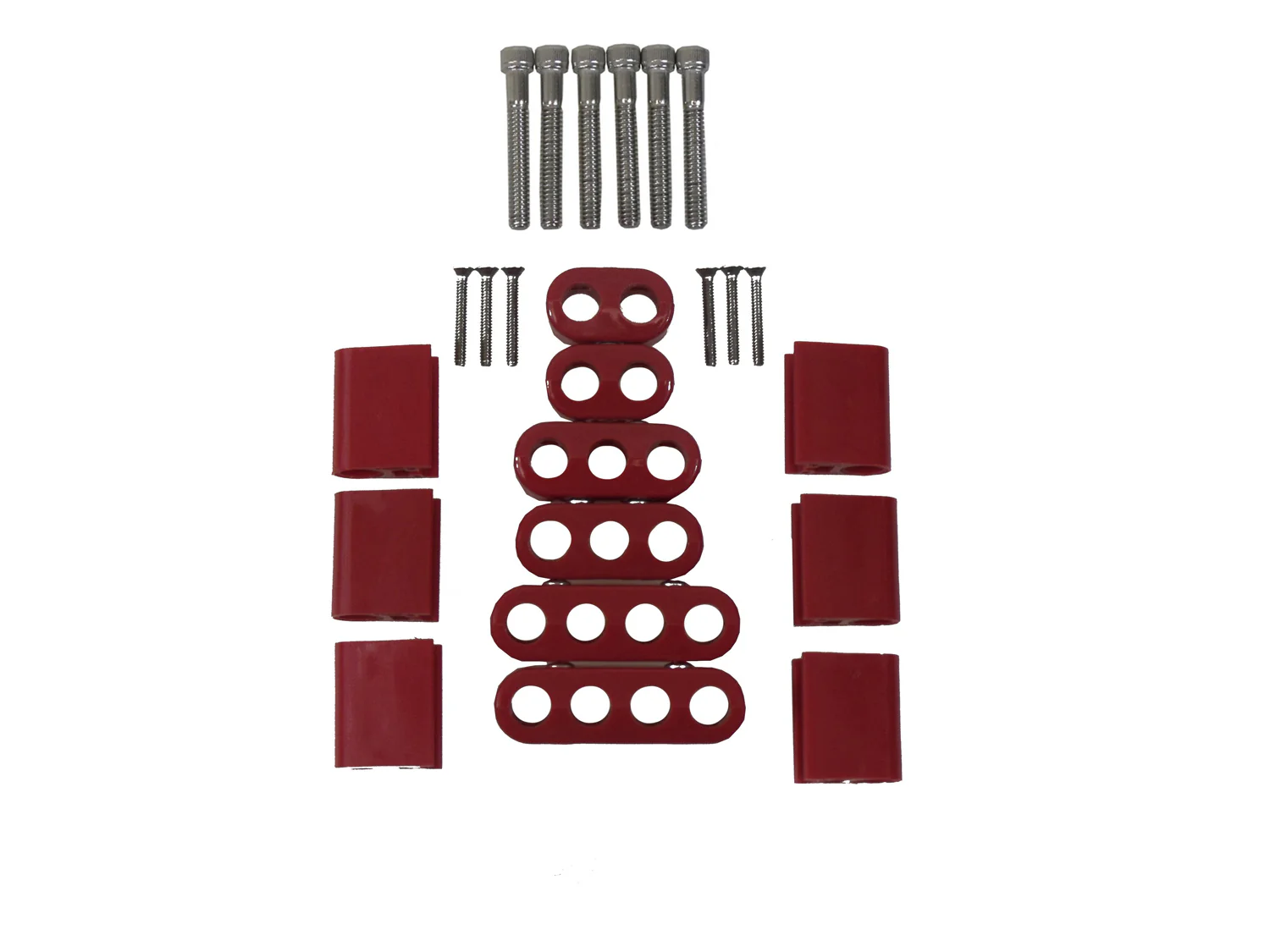 Taylor Cable  42523 10.4 Vertical Wire Loom Kit red