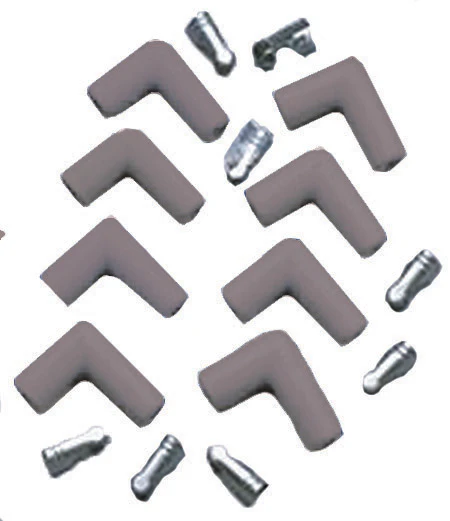 Taylor Cable 46081 Spark Plug Boot/Terminal Kit gray 90 deg