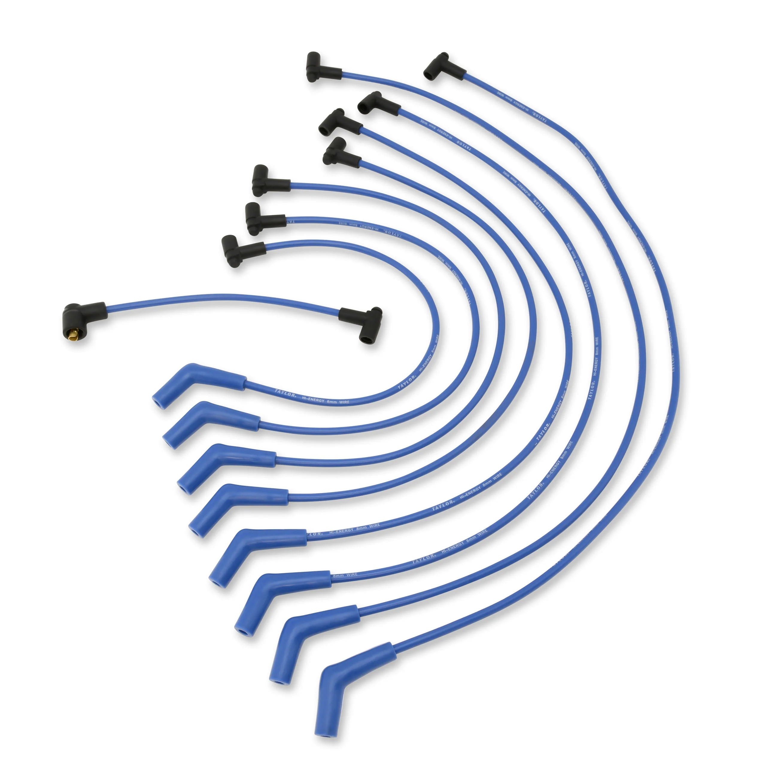 Taylor Cable 64607 8mm High Energy  RC Custom Spark Plug Wires 8 cyl blue
