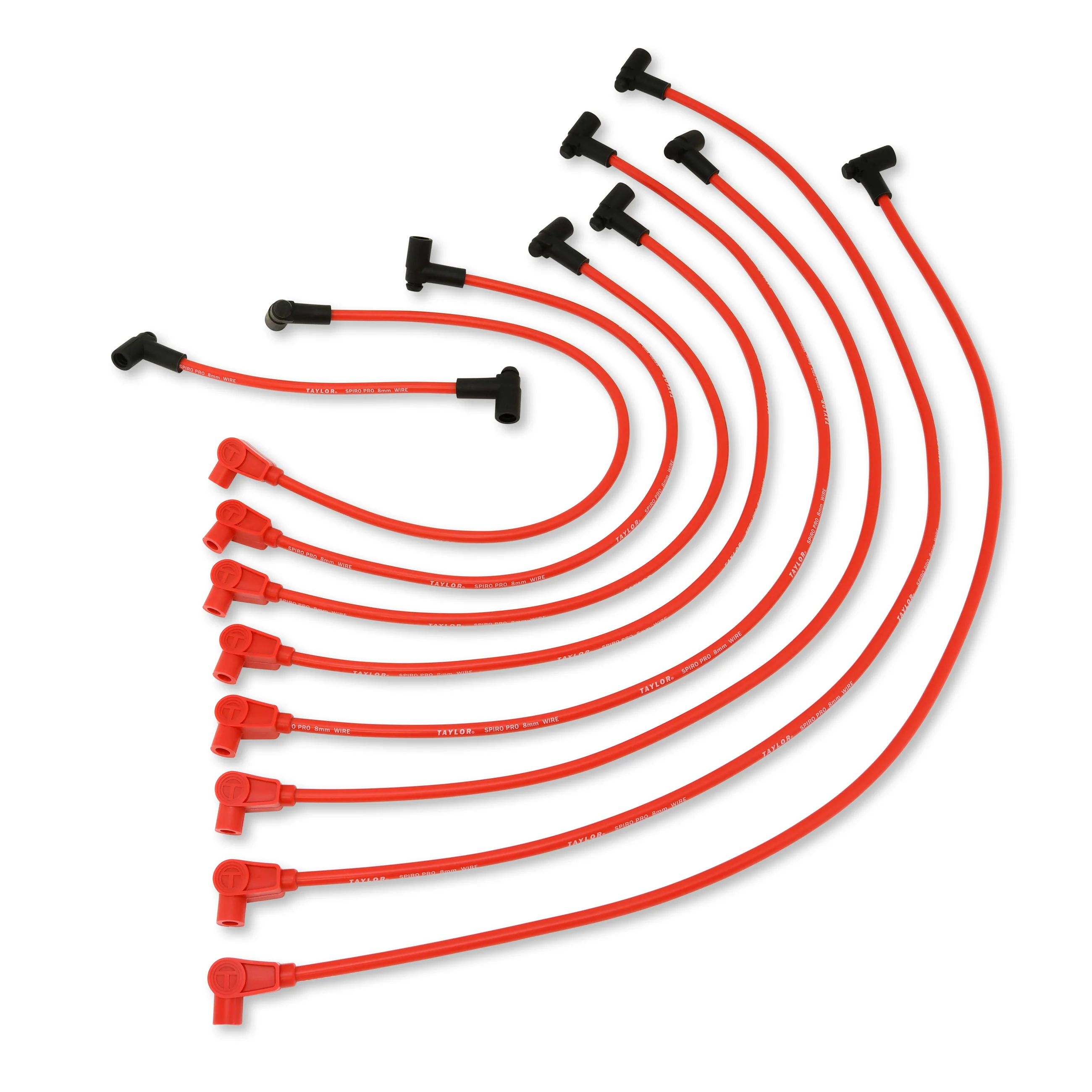 Taylor Cable 74214 8mm Spiro-Pro Custom Spark Plug Wires 8 cyl red