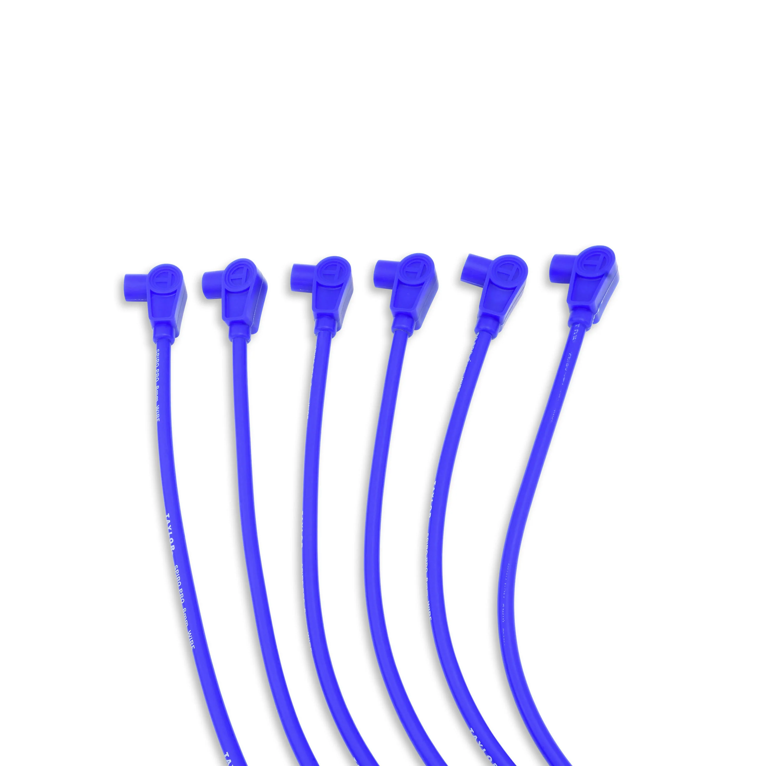 Taylor Cable 74663 8mm Spiro-Pro Custom Spark Plug Wires 8 cyl blue - Image 2