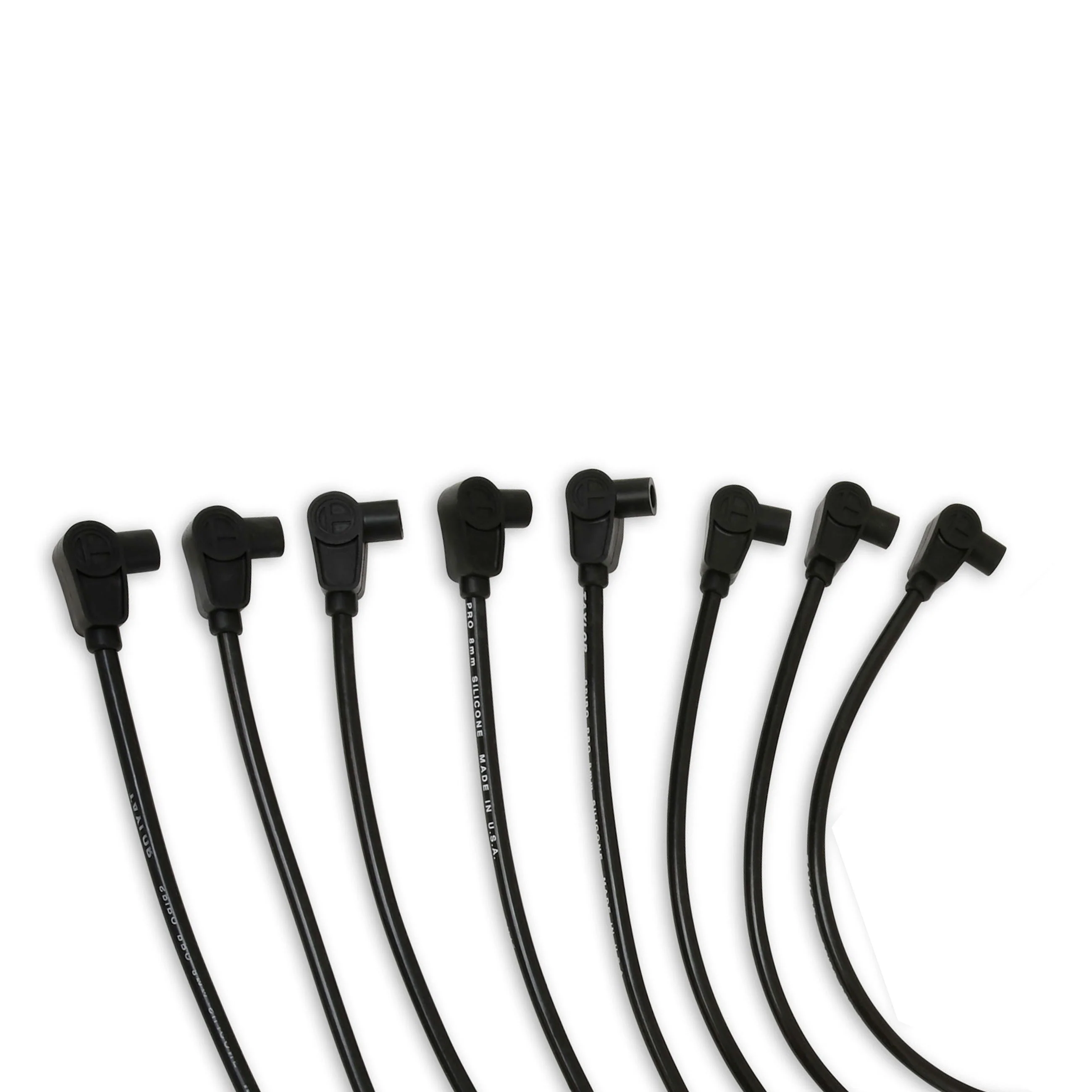 Taylor Cable 76002 8mm Spiro Pro Race Fit Spark Plug Wires 90° Black - Image 2