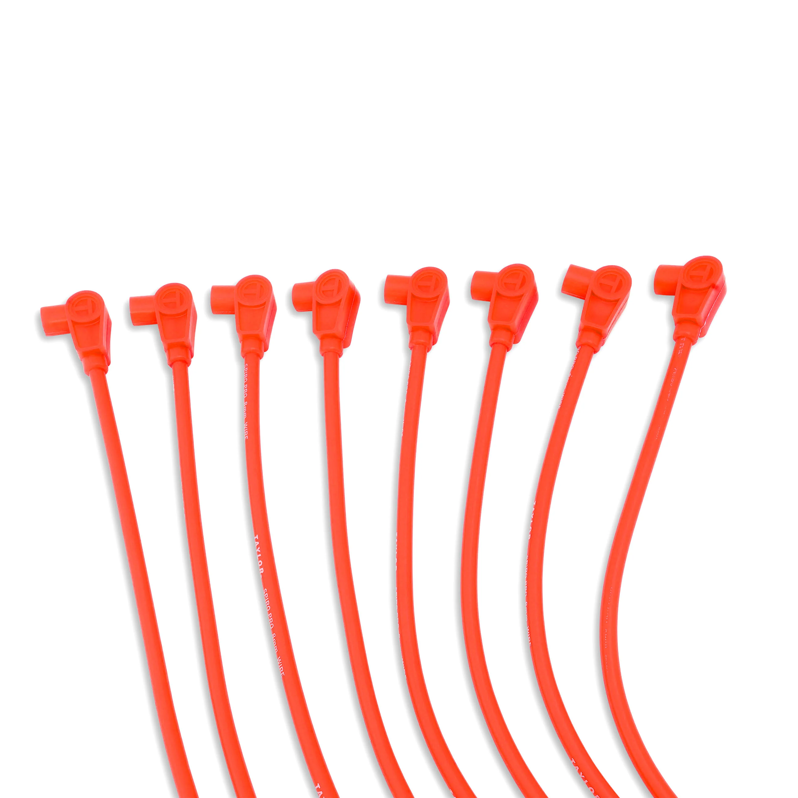 Taylor Cable 76228 8mm Spiro Pro Race Fit Spark Plug Wires 90° Red - Image 2