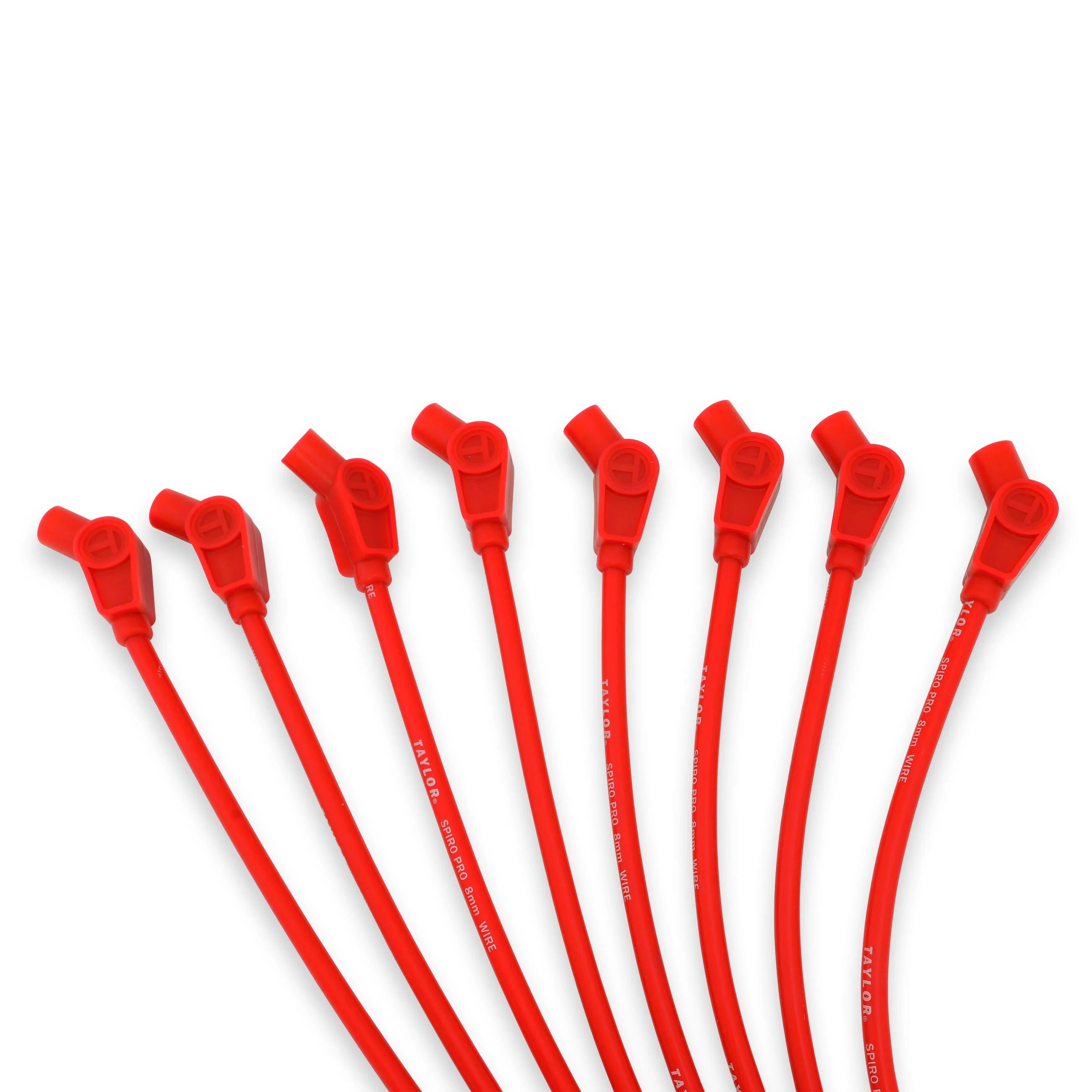 Taylor Cable 76232 8mm Spiro Pro Race Fit Spark Plug Wires 135° Red - Image 2