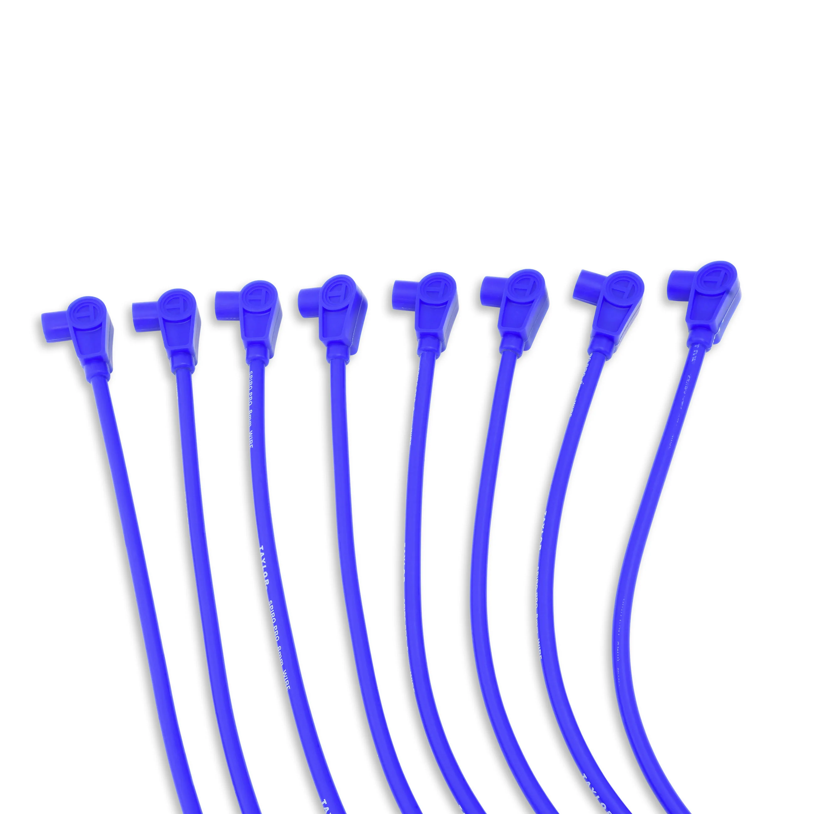 Taylor Cable 76602 8mm Spiro Pro Race Fit Spark Plug Wires 90° Blue - Image 2