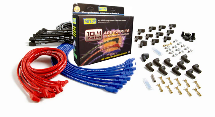 Taylor Cable 79610 10.4mm 409 Spiro-Pro Custom Spark Plug Wires blue