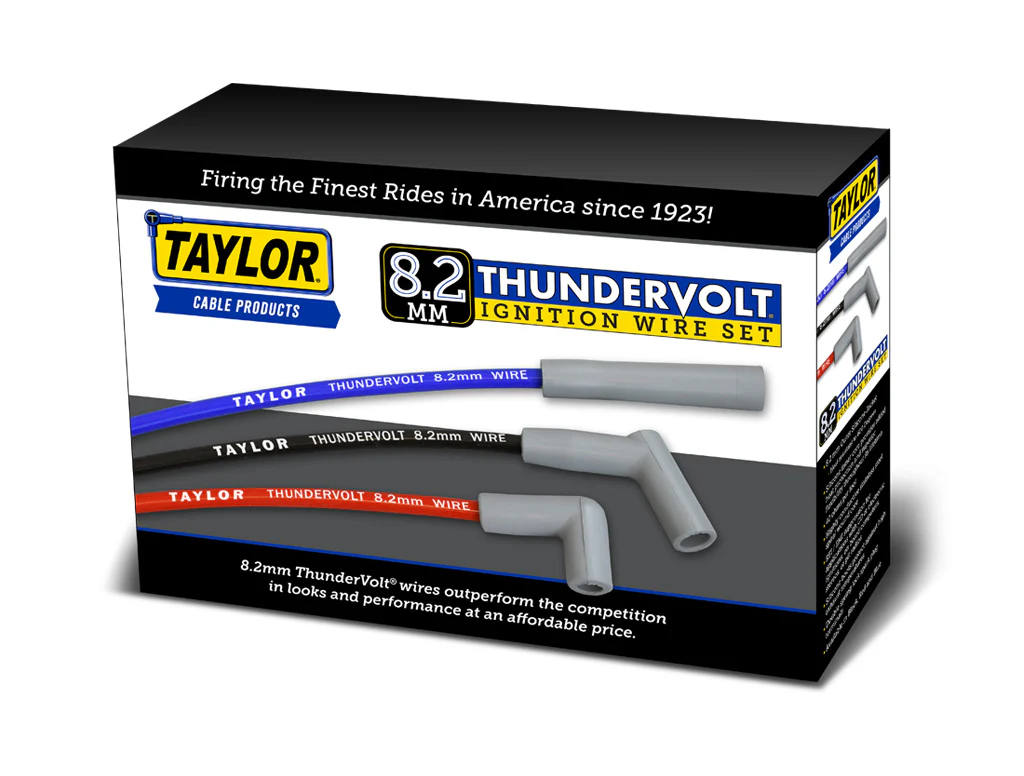 Taylor Cable 86627 8.2mm Thundervolt Race Fit Spark Plug Wires 90° Blue - Image 6