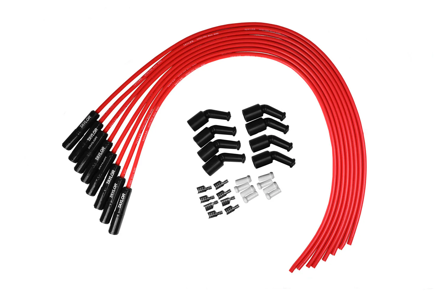 Taylor Cable Spiro-Pro Universal 8mm Spark Plug Wires with Black Ceramic Boots for LS Engines with 350 Ohm Suppression - Image 5